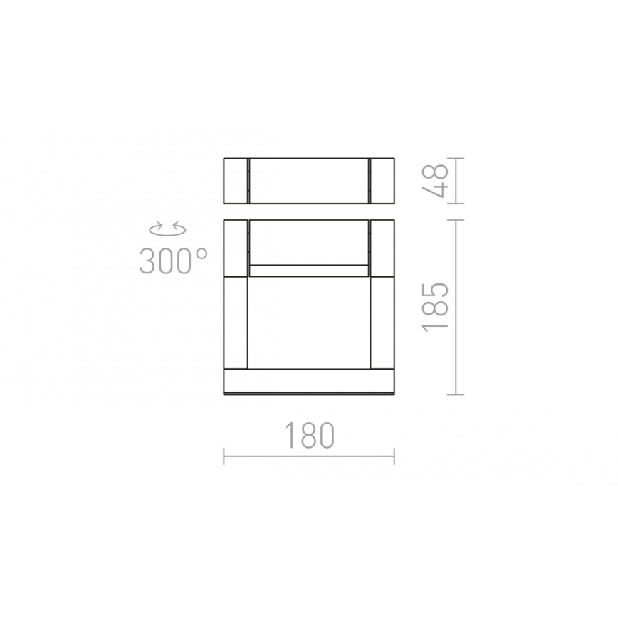 RED - Design Rendl - R12623 - LED Vanjska zidna svjetiljka AQUE LED/8W/230V IP54