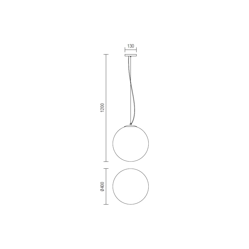 Redo 01-1066 - Luster na sajli OLA 2xE27/42W/230V pr. 40 cm