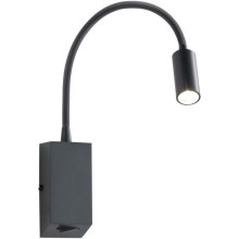 Redo 01-1194 - LED Fleksibilna lampica HELLO LED/3W/230V crna