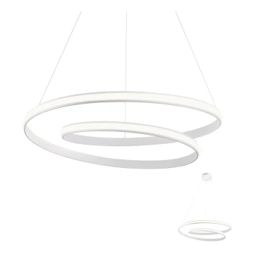 Redo 01-1795 - LED Prigušivi luster na sajli TORSION LED/40W/230V pr. 74 cm bijela