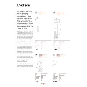 Redo 01-2049 - LED Luster na sajli MADISON 8xLED/4W/230V sjajni krom/crna/bakar