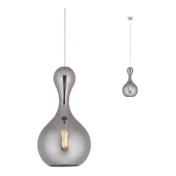 Redo 01-2259 - Luster na sajli LOB 1xE27/42W/230V pr. 22 cm siva