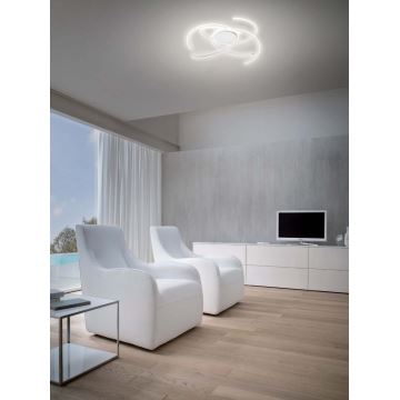 Redo 01-2748 - LED Prigušiva stropna svjetiljka ALIEN LED/75W/230V 3000K pr. 90 cm bijela