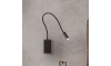 Redo 01-2755 - LED Zidna lampa WALLIE LED/3W/230V USB CRI 90 crna