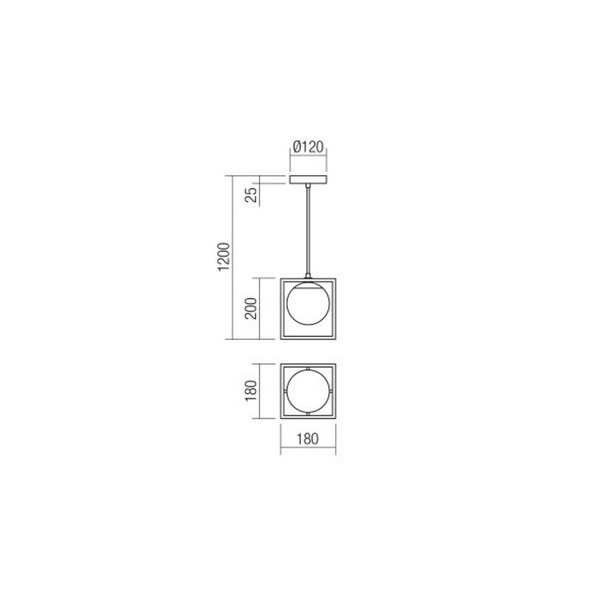 Redo 01-3056 - Luster na sajli ZODIAC 1xE14/28W/230V