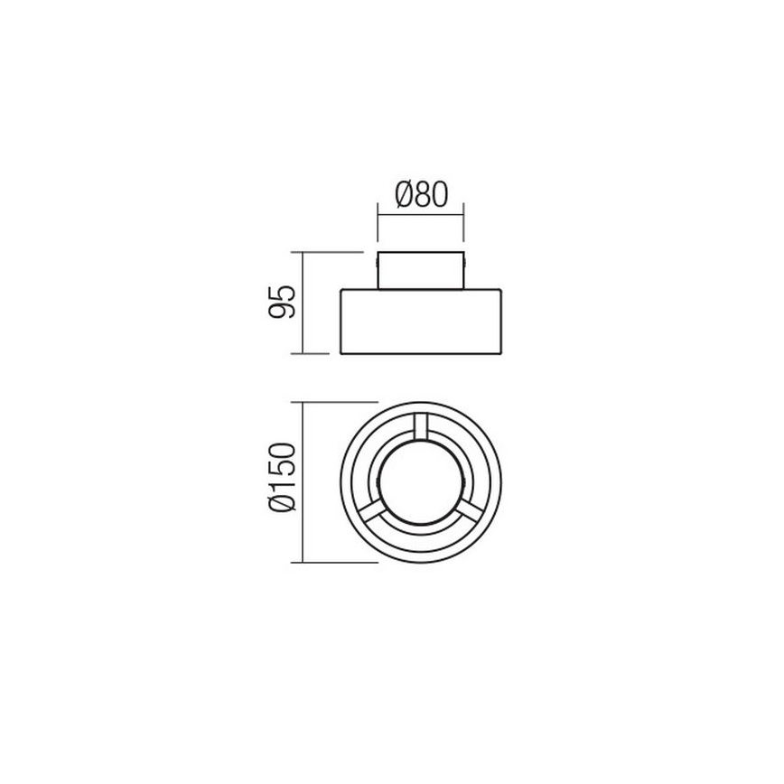 Redo 01-3097 - LED Stropna svjetiljka PUNKT LED/6W/230V mesing