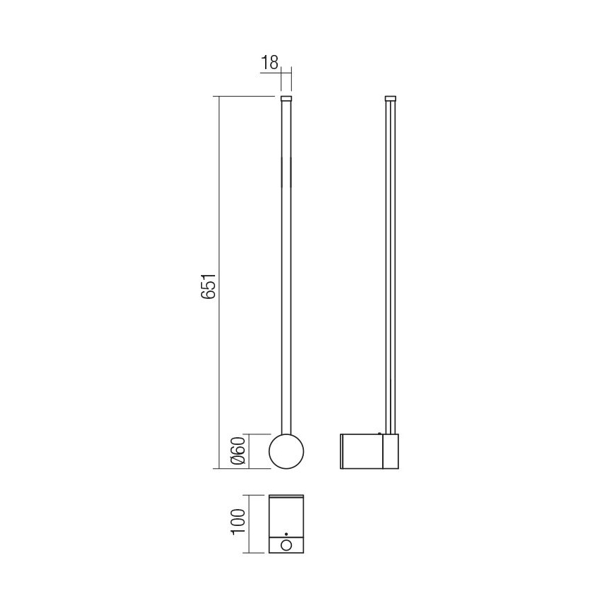 Redo 01-3120 - LED Zidna svjetiljka TABOO LED/9W/230V bijela