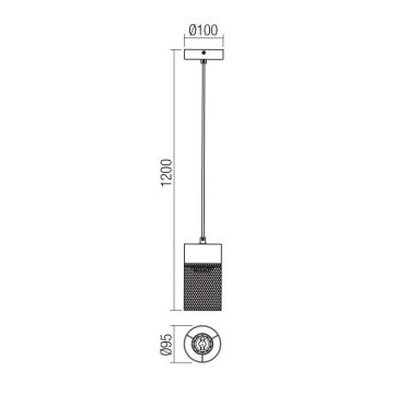 Redo 01-3141 - Luster na sajli STEM 1xE27/42W/230V