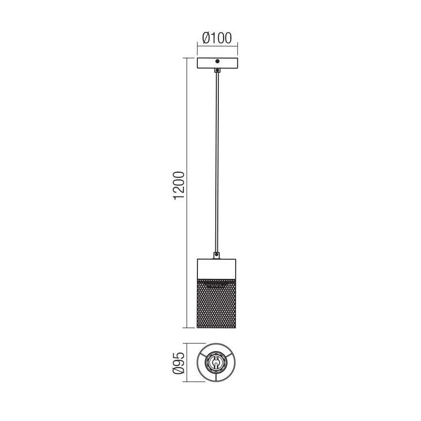 Redo 01-3141 - Luster na sajli STEM 1xE27/42W/230V