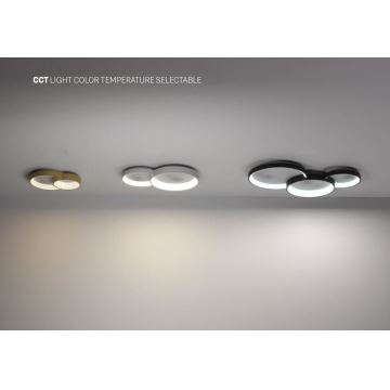 Redo 01-3375 - LED Prigušiva stropna svjetiljka COMBI LED/72W/230V 3000/4000/6000K CRI98 crna