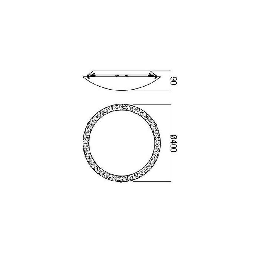 Redo 05-867 - LED Stropna svjetiljka ARTEMIS LED/18W/230V pr. 40 cm srebrna