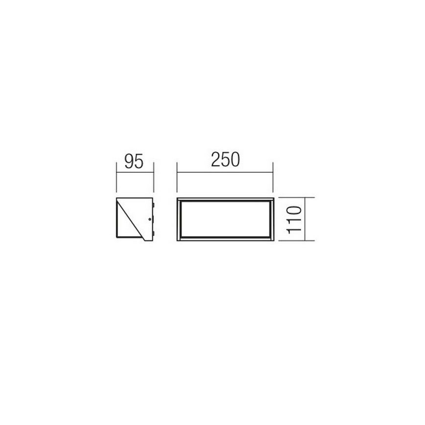 Redo 90238 - LED Vanjska zidna svjetiljka SPECTRA LED/17W/230V IP54 siva