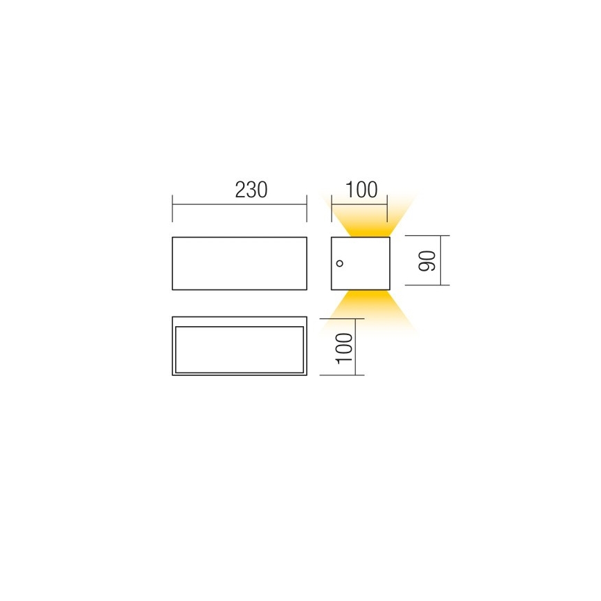 Redo 90373 - LED Vanjska zidna svjetiljka LAMPRIS LED/13W/230V IP65 bijela