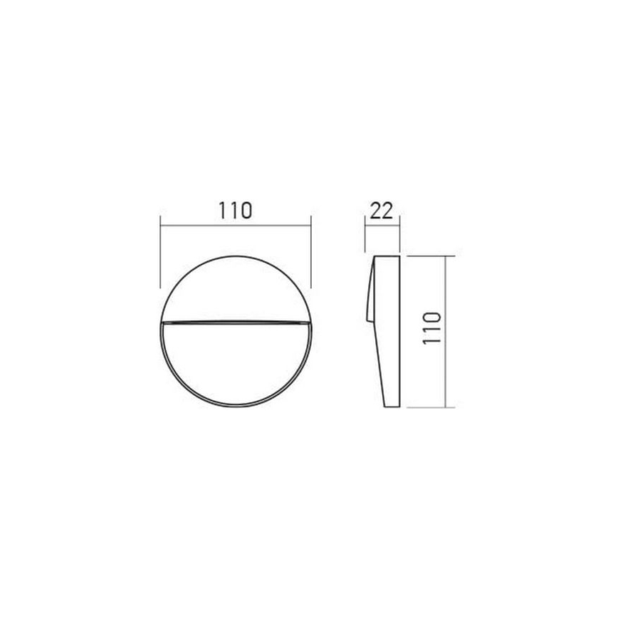 Redo 90473 - LED Vanjska zidna svjetiljka LANDER LED/3W/230V IP54 antracit