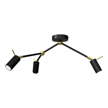 Reflektorska svjetiljka IRIS 3xGU10/MR11/40W/230V crna/zlatna