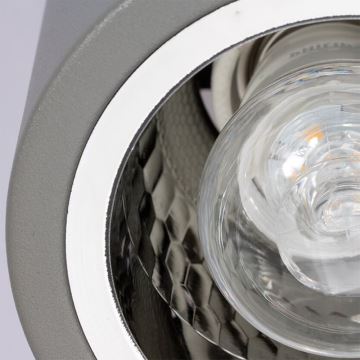 Reflektorska svjetiljka JUPITER 1xE27/20W/230V pr. 9,8 cm siva