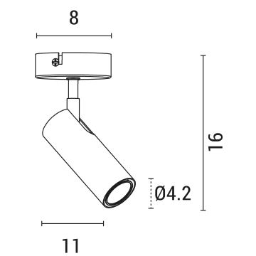 Reflektorska svjetiljka ROSETTE 1xGU10/7W/230V crna