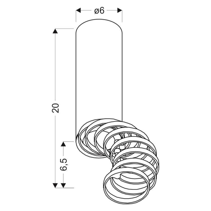 Reflektorska svjetiljka TUBA 1xGU10/15W/230V crna/bakar