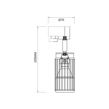 Reflektorska svjetiljka VERTICAL za tračni sustav 1xGU10/8W/230V crna