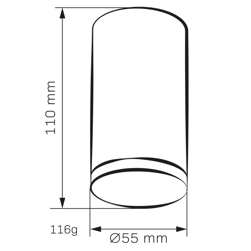 Reflektorska svjetiljka za kupaonicu TURYN 1xGU10/10W/230V IP44 crna