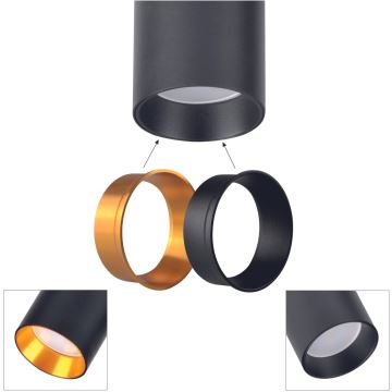 Reflektorska svjetiljka za tračni sustav MARIBEL 3xGU10/10W/230V +1 m sustav vodilica crna