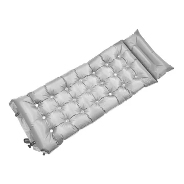 Samonapuhujuća podloga s jastukom 180x66 cm siva