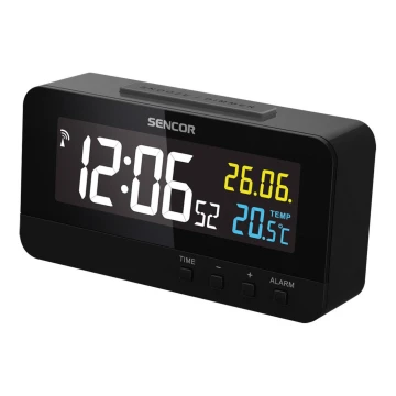 Sencor - Digitalni sat s budilicom i termometrom 230V/1xCR2032
