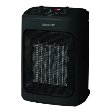 Sencor - Ventilator s keramičkim grijačem 900/1300/2000W/230V crna