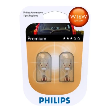 SET 2x Auto žarulja Philips VISION 12067B2 W16W W2,1x9,5d/16W/12V