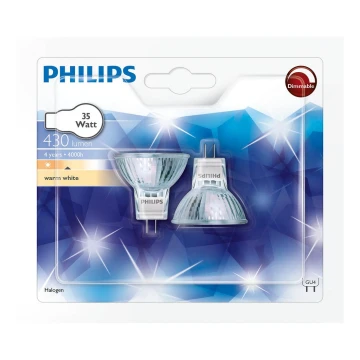 SET 2x Halogena žarulja Philips GU4/35W/12V