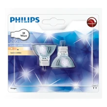 SET 2x Industrijska žarulja Philips HALOGEN GU4/20W/12V 3000K