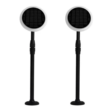 SET 2x LED Podesiva solarna lampa GARDEN LED/3W/5V 42-80 cm 3000K IP65