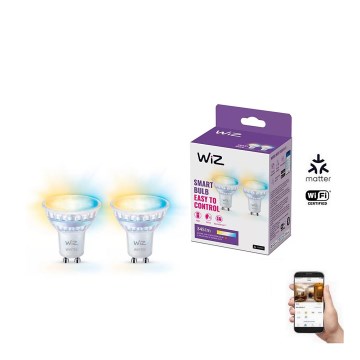 SET 2x LED Prigušiva žarulja PAR16 GU10/4,7W/230V 2700-6500K CRI 90 Wi-Fi - WiZ