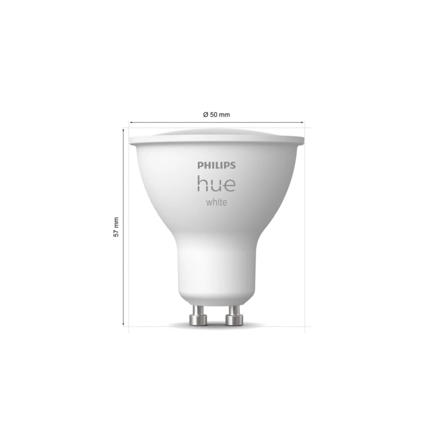 SET 2x LED Prigušiva žarulja Philips Hue WHITE GU10/4,2W/230V 2700K