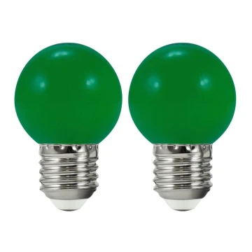 SET 2x LED Žarulja PARTY E27/0,5W/36V zelena