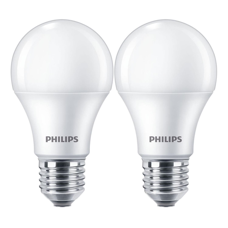 SET 2x LED Žarulja Philips A60 E27/10W/230V 4000K