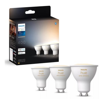 SET 3x LED Prigušiva žarulja Philips Hue WHITE AMBIANCE GU10/4,2W/230V 2200-6500K