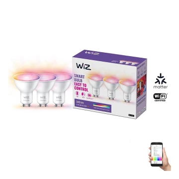 SET 3x LED RGBW Prigušiva žarulja GU10/4,7W/230V 2200-6500K CRI 90 Wi-Fi - WiZ