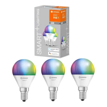 SET 3x LED RGBW Prigušiva žarulja SMART+ E14/5W/230V 2700K-6500K Wi-Fi - Ledvance