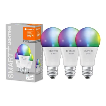SET 3x LED RGBW Prigušiva žarulja SMART+ E27/14W/230V 2700K-6500K Wi-Fi - Ledvance