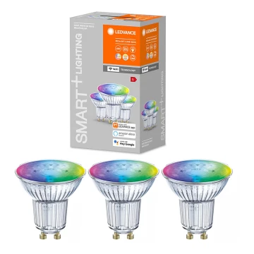 SET 3x LED RGBW Prigušiva žarulja SMART+ GU10/4,9W/230V 2700K-6500K Wi-Fi - Ledvance