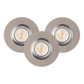 SET 3x LED Ugradbena svjetiljka VITAR 1xGU10/5W/230V CRI 90 beton – FSC certificirano