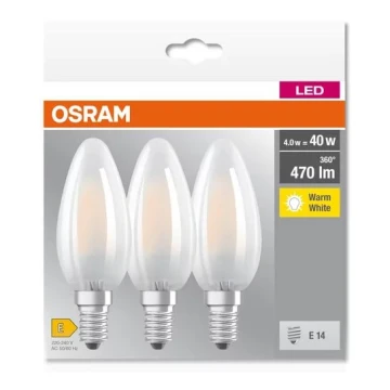 SET 3x LED Žarulja B40 E14/4W/230V 2700K - Osram