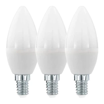 SET 3x LED Žarulja C37 E14/6W/230V 3000K - Eglo 12884