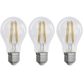 SET 3x LED Žarulja FILAMENT A60 E27/3,8W/230V 2700K Energetski razred A