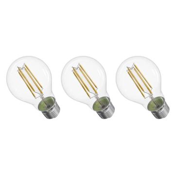 SET 3x LED Žarulja FILAMENT A60 E27/3,8W/230V 2700K