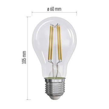 SET 3x LED Žarulja FILAMENT A60 E27/3,8W/230V 2700K