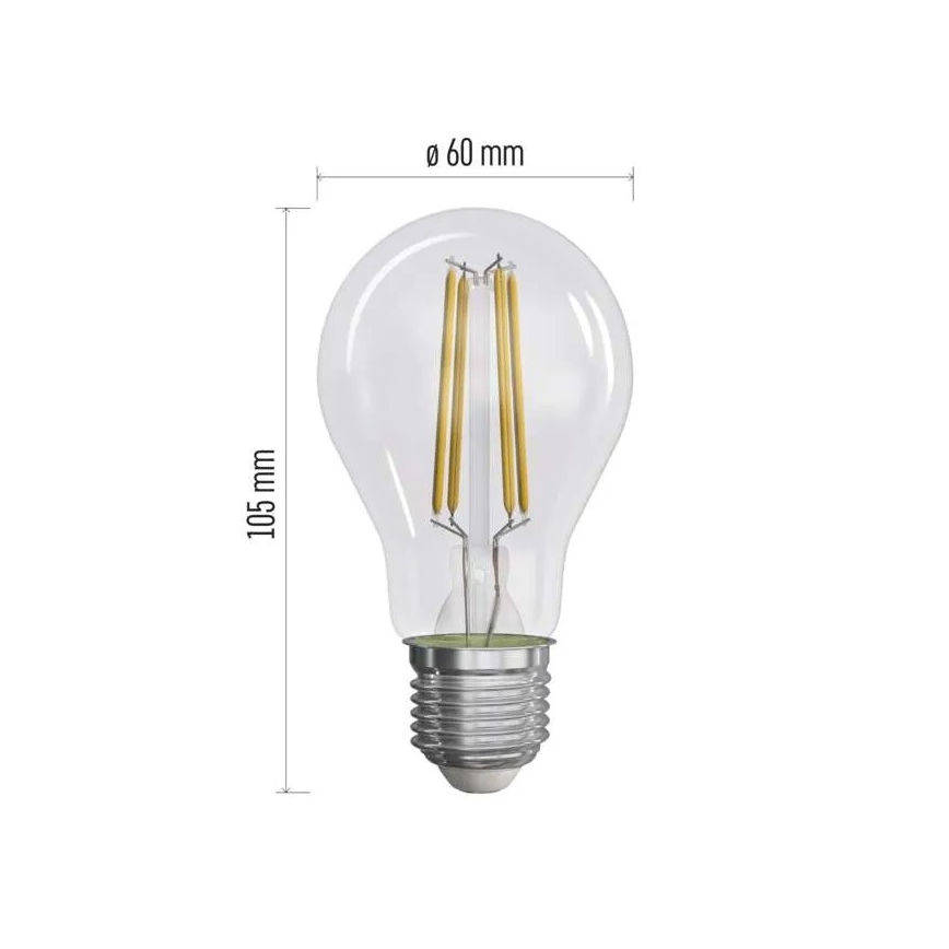 SET 3x LED Žarulja FILAMENT A60 E27/3,8W/230V 2700K