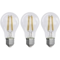 SET 3x LED Žarulja FILAMENT A60 E27/3,8W/230V 4000K Energetski razred A