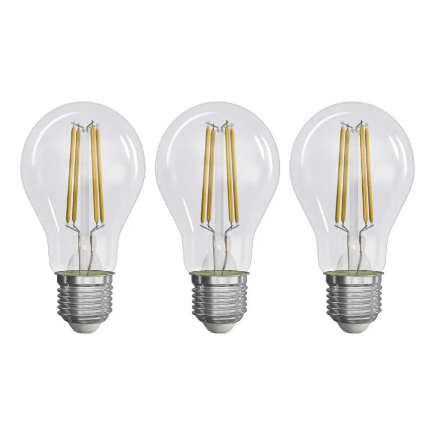 SET 3x LED Žarulja FILAMENT A60 E27/3,8W/230V 4000K Energetski razred A